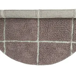 Tapete redondo - Bellevue Natural Cotton Shaggy (taupe/zelena)