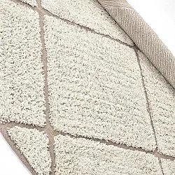 Tapete redondo - Bellevue Natural Cotton Shaggy (umazano bela/bež)