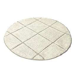 Tapete redondo - Bellevue Natural Cotton Shaggy (umazano bela/bež)