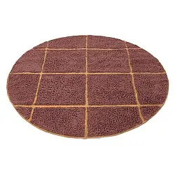 Tapete redondo - Bellevue Natural Cotton Shaggy (rdeča/oranžna)