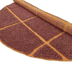 Tapete redondo - Bellevue Natural Cotton Shaggy (rdeča/oranžna)