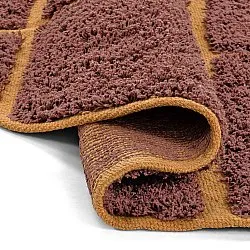 Tapete redondo - Bellevue Natural Cotton Shaggy (rdeča/oranžna)