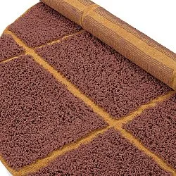 Tapete redondo - Bellevue Natural Cotton Shaggy (rdeča/oranžna)