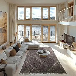 Tapetes felpudos - Bellevue Natural Cotton Shaggy (taupe/zelena)