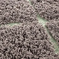 Tapetes felpudos - Bellevue Natural Cotton Shaggy (taupe/zelena)