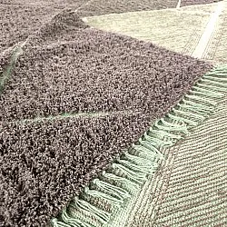 Tapetes felpudos - Bellevue Natural Cotton Shaggy (taupe/zelena)