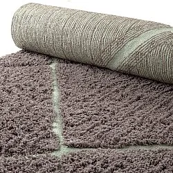 Tapetes felpudos - Bellevue Natural Cotton Shaggy (taupe/zelena)