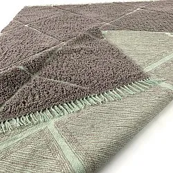 Tapetes felpudos - Bellevue Natural Cotton Shaggy (taupe/zelena)