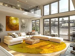 Tapete redondo - Benali (dourado)