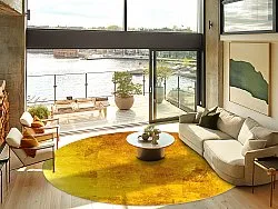 Tapete redondo - Benali (dourado)