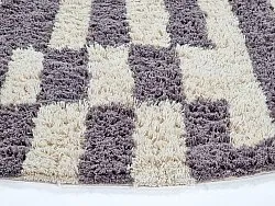 Tapete redondo - Bergamo Natural Cotton Shaggy (cinza/branco)