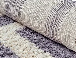 Tapete redondo - Bergamo Natural Cotton Shaggy (cinza/branco)