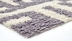 Tapetes felpudos - Bergamo Natural Cotton Shaggy (cinza/branco)