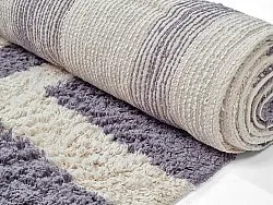 Tapetes felpudos - Bergamo Natural Cotton Shaggy (cinza/branco)