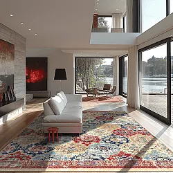 Tapete Wilton - Bohemia (vermelho/multicolorido)