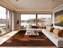 Tapete Wilton - Bovera (marrom/vermelho)