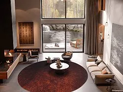 Tapete redondo - Bovera (vermelho)