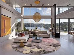 Tapete redondo - Brendola (rosa/cinza/dourado)