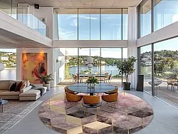 Tapete redondo - Brendola (rosa/cinza/dourado)