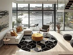 Tapete redondo - Brigooda (cinza)