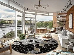 Tapete redondo - Brigooda (cinza)