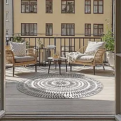 Tapete redondo - Brussels Night (cinza)