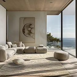 Tapetes felpudos - Brynn Natural Cotton Shaggy (bege)