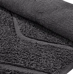 Tapete redondo - Brynn Natural Cotton Shaggy (preto)