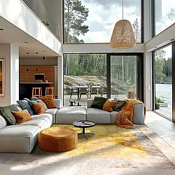 Tapete Wilton - Budoni (cinza/bege/amarelo)