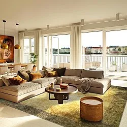 Tapete Wilton - Campana (bege/amarelo)