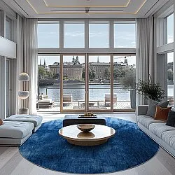 Tapete redondo - Cargese (azul)