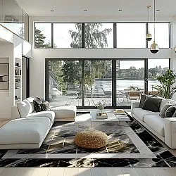 Tapete Wilton - Castello (preto/branco)