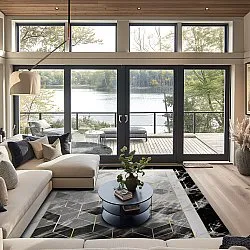 Tapete Wilton - Castello (preto/branco)