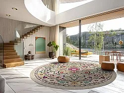 Tapete redondo - Castro (multicolorido)