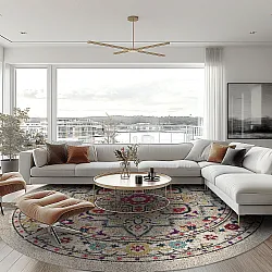 Tapete redondo - Castro (multicolorido)