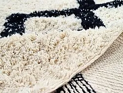 Tapete redondo - Chablis Natural Cotton Shaggy (offwhite/preto)