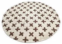 Tapete redondo - Chesley Natural Cotton Shaggy (bege)