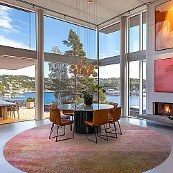 Tapete redondo - Cicoria (rosa/roxo)