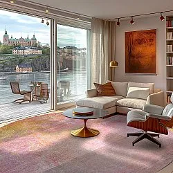 Tapete redondo - Cicoria (rosa/roxo)