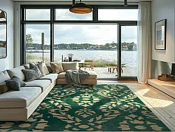 Tapete Wilton - Circe (verde/dourado)