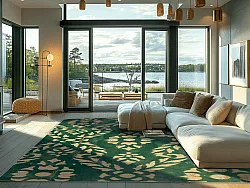 Tapete Wilton - Circe (verde/dourado)