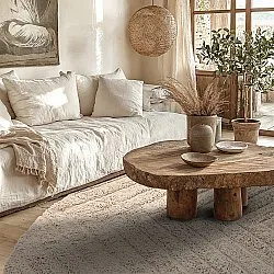 Tapete redondo - Conara Natural Cotton Shaggy (bež)