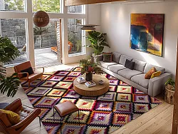 Tapete Wilton - Deia (rosa/multi)