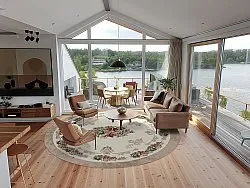 Tapete redondo - Delpha (bege/multicolorido)