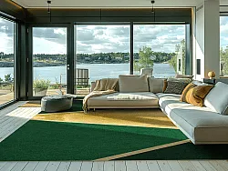 Tapete Wilton - Dolly (verde/dourado)