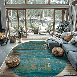 Tapete redondo - Domont (turquesa)