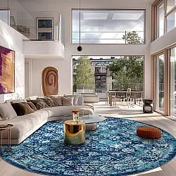 Tapete redondo - Douz (azul)