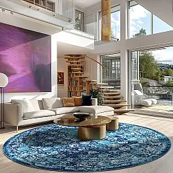 Tapete redondo - Douz (azul)