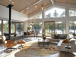 Tapete redondo - Elena (bege/dourado)