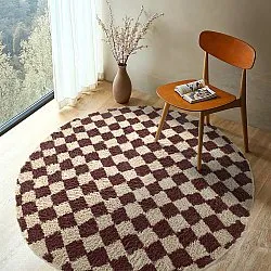 Tapete redondo - Elsey Natural Cotton Shaggy (bež/rjava)